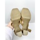 Anne Klein  Sandals Womens Size 8.5 Tan Crossover Block Heel Square Open Toe Heel Photo 9