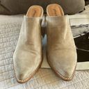 Anthropologie Jeffrey Campbell Favela-2 leather suede stacked heel pointed toe mules 9.5 Photo 0