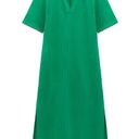 ZARA NWT  PLUSH T SHIRT JERSY MIDI MAXI DRESS GREEN SMALL Photo 5