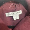 Celebrity Pink Maroon Double Breasted Lapel Collar Overcoat Photo 2