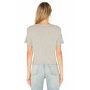 Joie  Lizeth Lace Up Corset Front Short Sleeve Top in Heather Grey 100% Cotton, M Photo 8