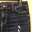 White House | Black Market  Women’s Distressed Dark Wash Crop Leg Denim Jeans Photo 7