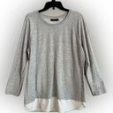 Apt. 9  Embellished Long Sleeves Layered Lightweight Grey Sweater, Size OX Photo 0