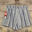 Joe B Paper bag High Waist Shorts Linen Blend Juniors XL Photo 5