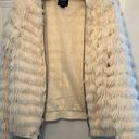 Cavalini White Faux Fur Jacket Photo 0