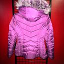 Celebrity Pink  Puffer Coat with Faux Fur Hood Purple Small Princess taper fit Photo 4