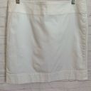 Talbots  white short cotton spandex lined skirt back zipper Size 12 Photo 0