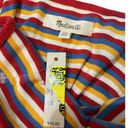 Madewell  Ribbed Spaghetti-Strap Thong Bodysuit in Rainbow Stripe Photo 5