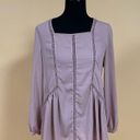 Ro & De 5/$20  Mauve Pink Long Bishop Sleeve Embroidered Inset Blouse Top Size XS Photo 2