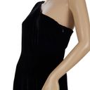 Natori Josie  Black Silk Blend Velvet One Shoulder Dress Size 6 NWT $695 Photo 5