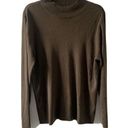 Coldwater Creek  Womens Plus Size 1X Green Silk Blend Mock Pullover Sweater Photo 0