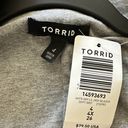 Torrid NTW  sz 4x Heather Grey Roll Sleeve Longline Jersey BLAZER with pockets Photo 2