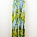 ZARA Pleated Watercolor Maxi Dress S Photo 2