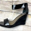 Michael Antonio  Women's Ankle Strap Black Patent Leather Wedge Sandal Size 10 Photo 0