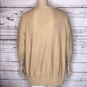 Hemline Avenue NWT Size 22/24 Tan with Gold Shimmer High-Low  Sweater Top Photo 3