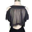 Tularosa  Luca Dress Black Crochet Lace Trim V-neck Sheer Cutout Size Small New Photo 6