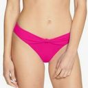 Robin Piccone  Olivia Knot Front High Leg Bikini Bottoms Size Small Fuchsia Photo 0