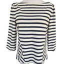 Veronica Beard  Nautical Stripe Top With Shoulder Lace Up Detail M Photo 0