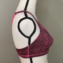 CRZ Yoga Pink & Black Leopard Print Low Support Strappy Back Sports Bra Medium Photo 5