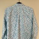 Cabin creek  Aqua Floral Button Down | Size 12P | Like New | Discontinued Photo 10