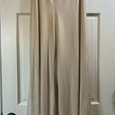 Lulus  Creme Ribbed Wide Leg Casual Pull On Elastic Waist Pants - Size Small Photo 0