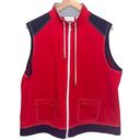 Y2K Colorblock Sleeveless Hoodie XL Unisex Streetwear Red White Blue America Photo 0