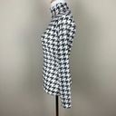 White House | Black Market  Top‎ Womens XXS Houndstooth Turtleneck Mesh Long Sleeve Photo 7