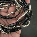 Twisted Silver Black Tone  Necklace Statement Retro Vintage 70s 80s 90s Boho Photo 5