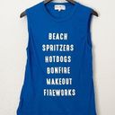 Wildfox  July List Muscle Tank Royal Blue XS Photo 1