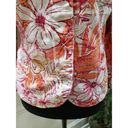 Ruby Rd . Women's Multi Floral Island Leaves Beads Cotton Blazer Jacket Size 14 Photo 3