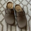 Cushionaire Taupe Slip On Clogs Boston Style Size 6.5 Photo 0