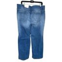 NYDJ  Maele Jeans Pull On Wide Leg Straight Size 16 Blue Denim Pants Stretch Photo 4