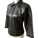 Cache  100% Leather Jacket Lighterweight Lined Sz 4 Photo 0