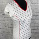 FILA 100 1911-2011 dri fit athletic top white w/black stripes and red trim sz S Photo 5