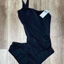 DKNY  Women's Solid Black One Shoulder Open Side/Back One Piece Swimsuit sz 10 Photo 0