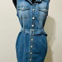 Love Tree New! Belted Button Up Denim Mini Dress Size M Photo 5