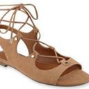 Indigo rd. Gadiva Lace Up Gladiator Sandal Flats Faux Suede Tan 8.5 M Photo 0