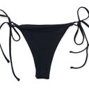 🔃Black High Cut Side Tie Bikini Swimsuit Bottom Size M Photo 1