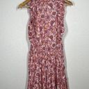 Poupette St. Barth  Triny Mini Dress Pink Dahlia Floral Resort Tiered Medium M Photo 3