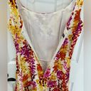 Jones Wear  Dress Yellow Pink Red Structured A Line 2000s Floral Womens Size 4 Photo 2