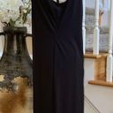 Carmen Marc Valvo  Black Jersey Chain Cocktail Dress Size Medium Photo 5