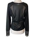 Gottex NWT  faux leather mesh long sleeve top black sz L Photo 1