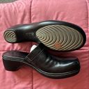 Ecco  black leather clogs. Sz 42 Photo 4