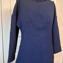 l*space Italian  Style Concept Structured Navy Blue Cocktail Dress Size 40 Italian Photo 7