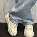 Soda White Vegan Leather Sneaker Photo 2