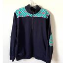 Simply Southern  Turtles Whale Quarter Zip Pull Over Long Sleeve Shirt Blue Small Photo 1