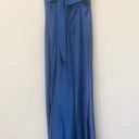 Nasty Gal NWT  Satin Bow Back Cowl Neck Maxi Dress in Royal Blue Size 4 Photo 4