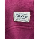 Orvis  Sweatshirt Womens XL Maroon Gray Stripes Hoodie Pocket Light Cotton Rayon Photo 3