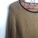 Wooden Ships Wooden Ship Brown Knit Pocket Crewneck Sweater S M Small Medium Soft Tan Photo 3