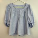 Tuckernuck  Pomander Place Chambray Inara Long Sleeve Blosue Size Small Photo 4